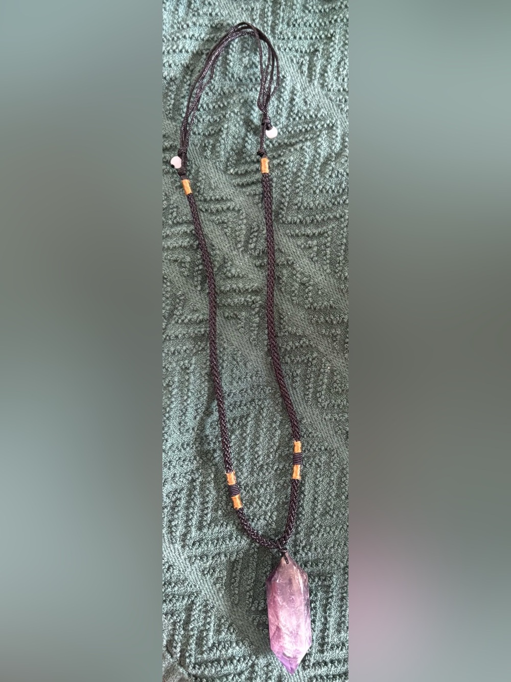 Amethyst Pendulum Necklace - Purple Crystal Point